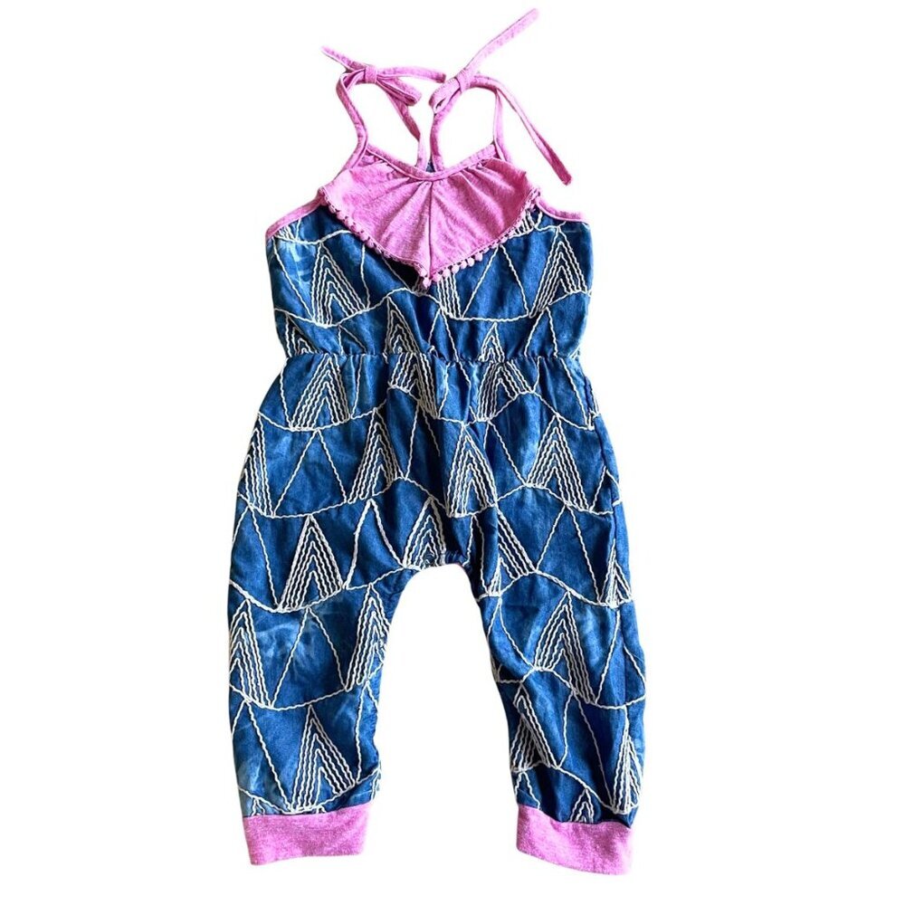 Miki Miette RARE Small Shop Boutique Boho Hippie Romper Jumpsuit - Sz 24 Months‎